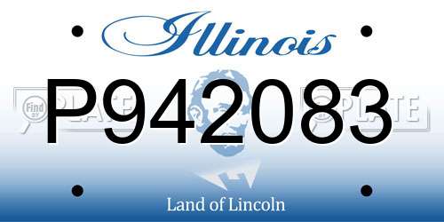 P942083 Illinois License Plate