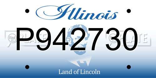 P942730 Illinois License Plate