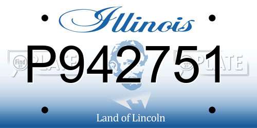 P942751 Illinois License Plate