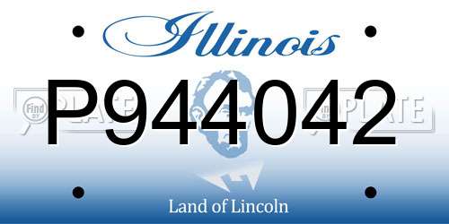 P944042 Illinois License Plate