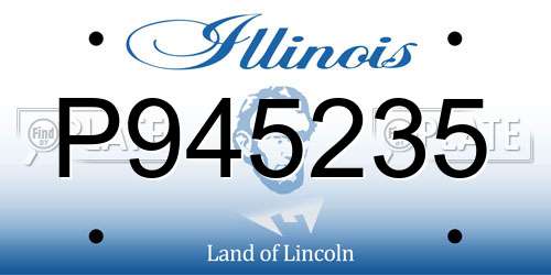 P945235 Illinois License Plate