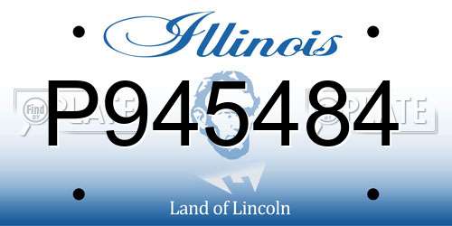 P945484 Illinois License Plate