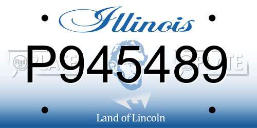 P945489 Illinois License Plate
