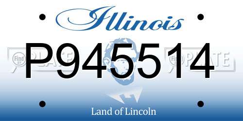 P945514 Illinois License Plate