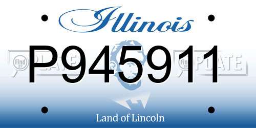 P945911 Illinois License Plate
