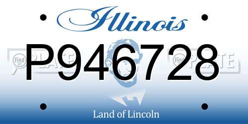P946728 Illinois License Plate