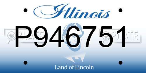 P946751 Illinois License Plate