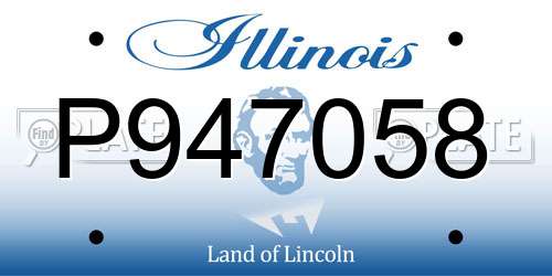 P947058 Illinois License Plate