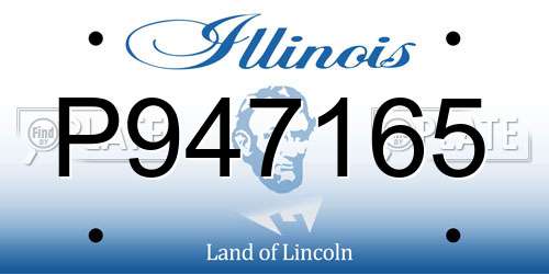 P947165 Illinois License Plate
