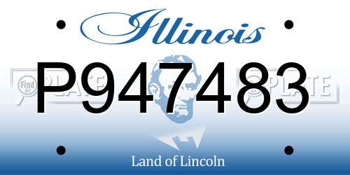 P947483 Illinois License Plate