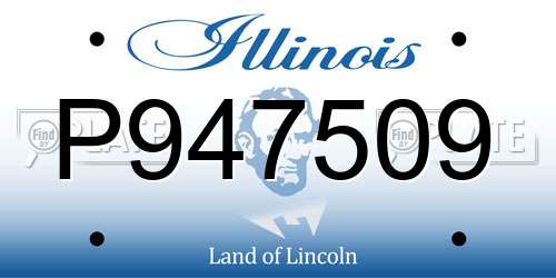 P947509 Illinois License Plate