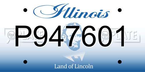 P947601 Illinois License Plate