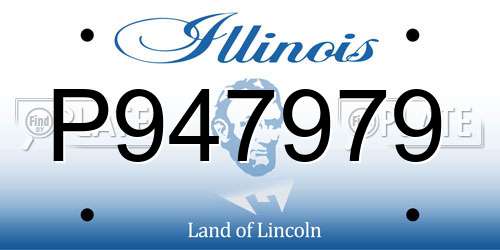 P947979 Illinois License Plate