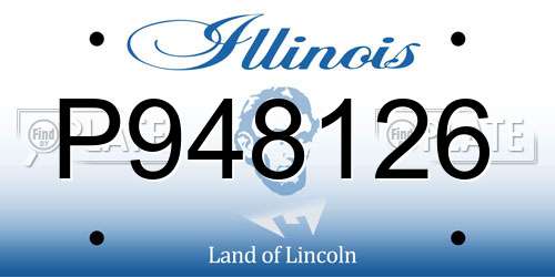 P948126 Illinois License Plate