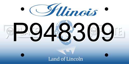 P948309 Illinois License Plate