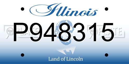 P948315 Illinois License Plate