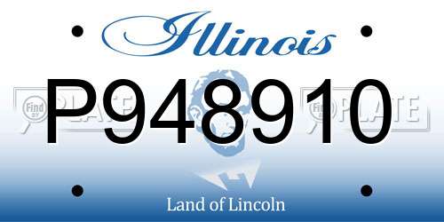 P948910 Illinois License Plate