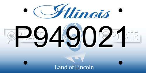 P949021 Illinois License Plate