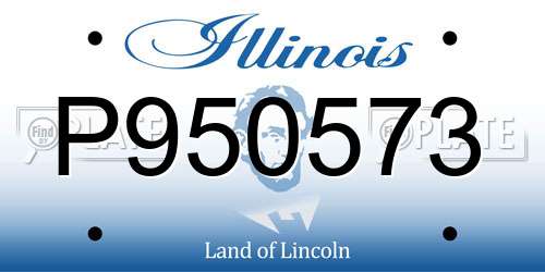 P950573 Illinois License Plate