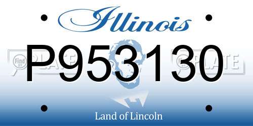 P953130 Illinois License Plate