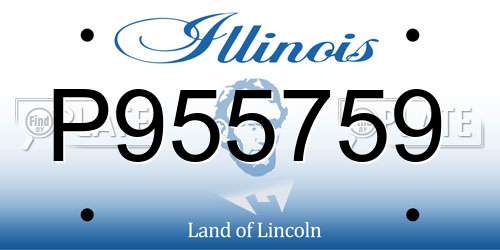 P955759 Illinois License Plate