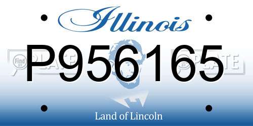 P956165 Illinois License Plate