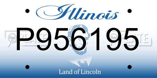 P956195 Illinois License Plate
