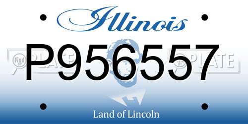 P956557 Illinois License Plate