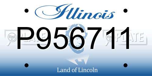 P956711 Illinois License Plate