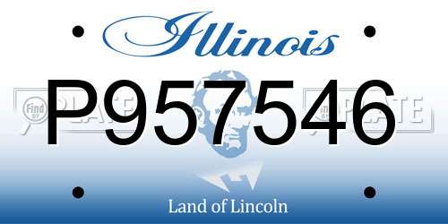 P957546 Illinois License Plate