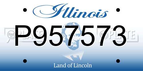 P957573 Illinois License Plate