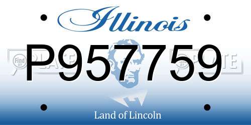 P957759 Illinois License Plate