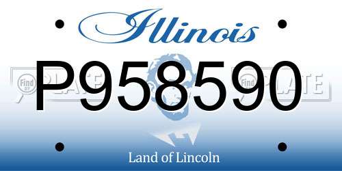 P958590 Illinois License Plate