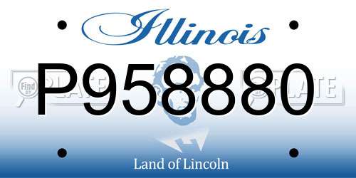 P958880 Illinois License Plate
