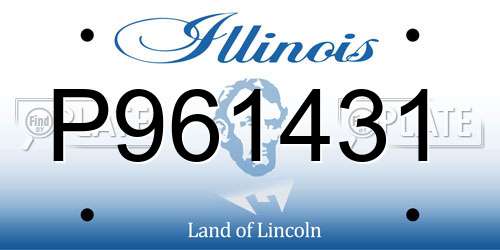 P961431 Illinois License Plate