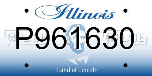 P961630 Illinois License Plate