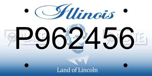 P962456 Illinois License Plate