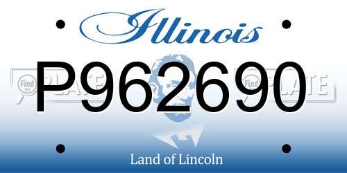 P962690 Illinois License Plate