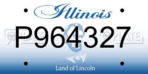 P964327 Illinois License Plate