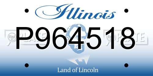 P964518 Illinois License Plate