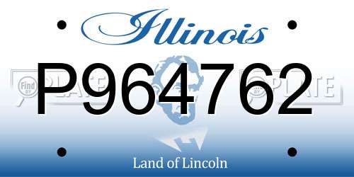 P964762 Illinois License Plate