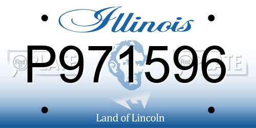 P971596 Illinois License Plate