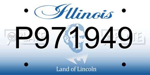 P971949 Illinois License Plate