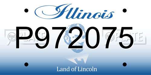 P972075 Illinois License Plate