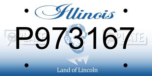 P973167 Illinois License Plate