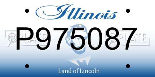 P975087 Illinois License Plate