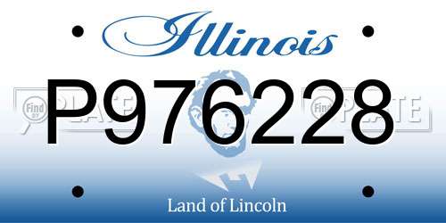 P976228 Illinois License Plate