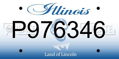P976346 Illinois License Plate