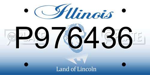 P976436 Illinois License Plate