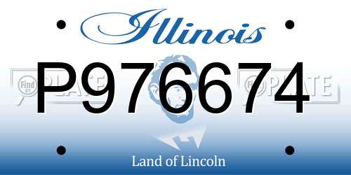 P976674 Illinois License Plate
